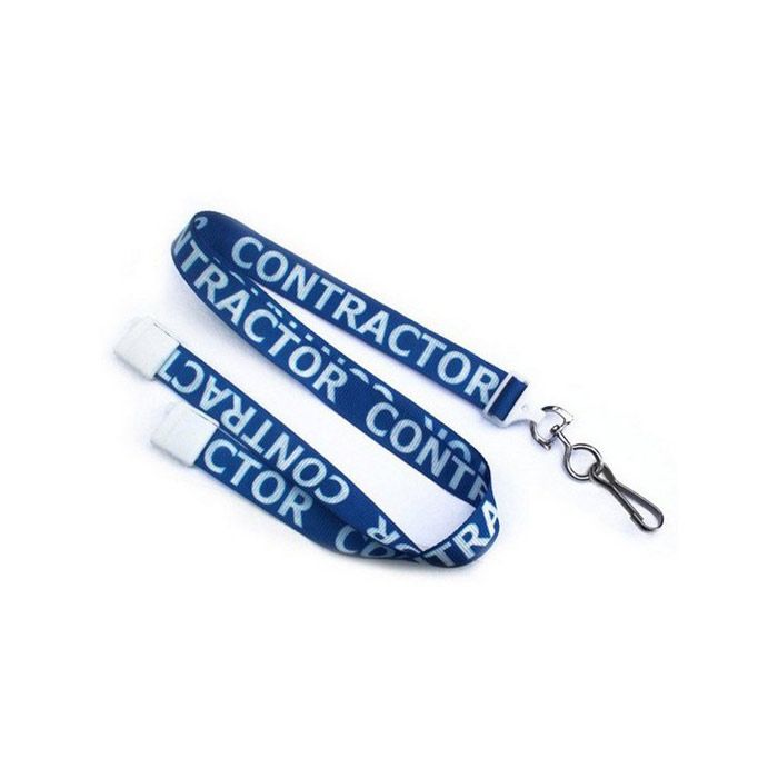 5/8'' Flat UltraWeave ''Contractor'' Lanyard w/ Safety Breakaway & Swivel Hook 