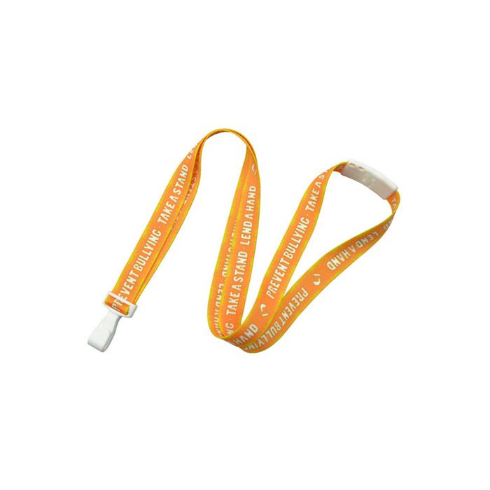5/8" Anti-Bullying Lanyard w/ Safety Breakaway & Wide Plastic Hook
