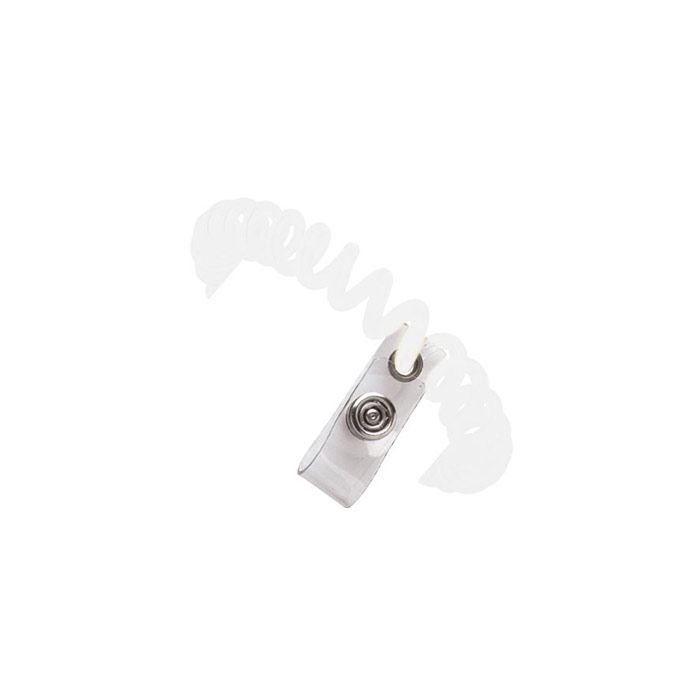 White Wrist Coil w/ Clear Vinyl Strap 