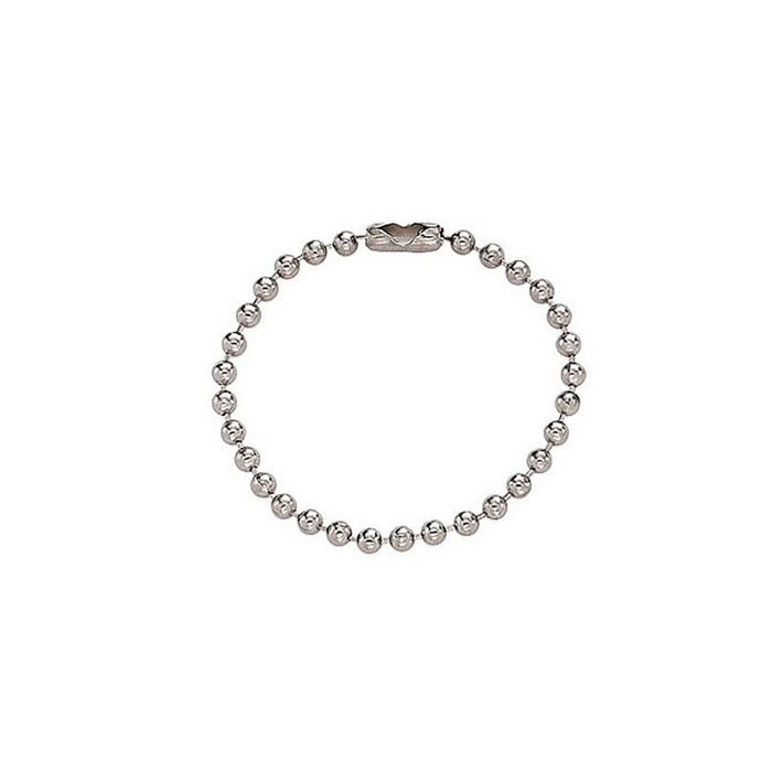 4'' Nickel-Plated Steel Beaded Chain w/ Connector  