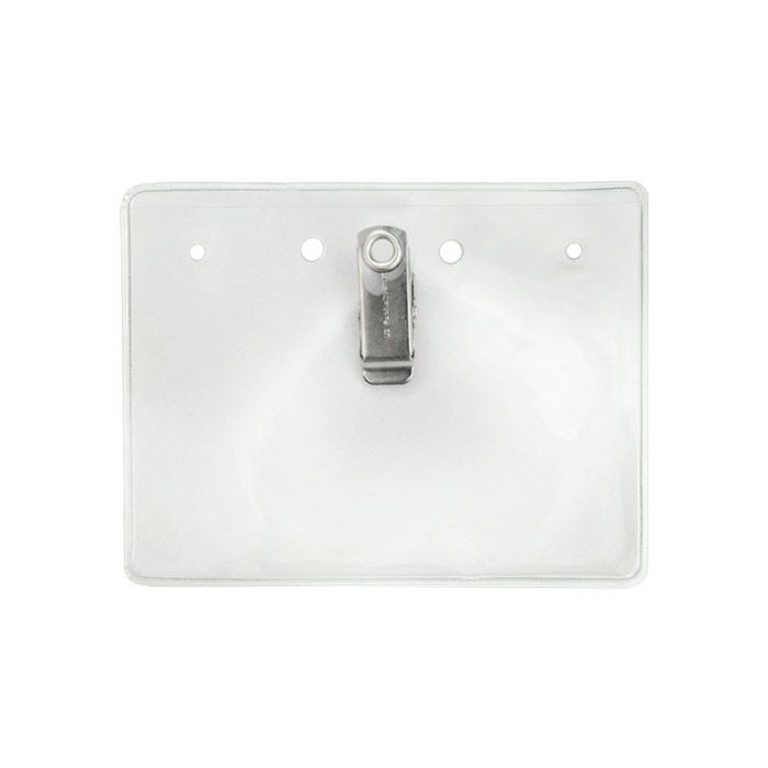 Clear Vinyl - Horizontal - Clothing Friendly Badge Holder 
