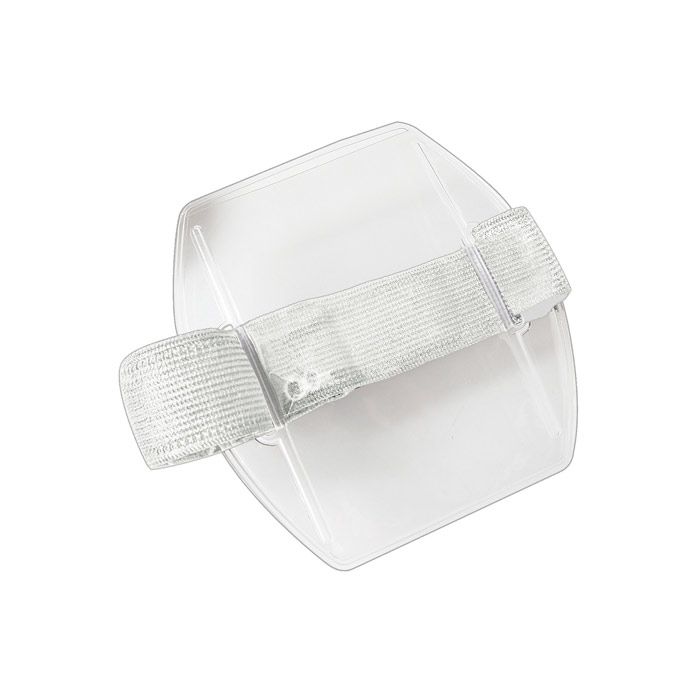 Vertical - Flexible Badge Holder with White Arm Band 