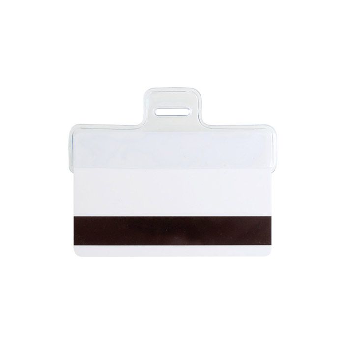 Half-Card Badge Holder for Mag Stripe Cards - Horizontal 