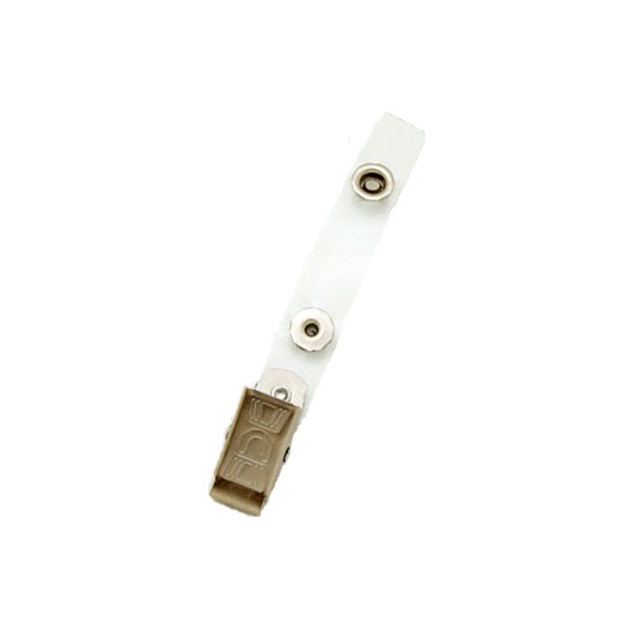 2.75'' Clear Vinyl Badge Clip w/ Permanent Locking Snap 