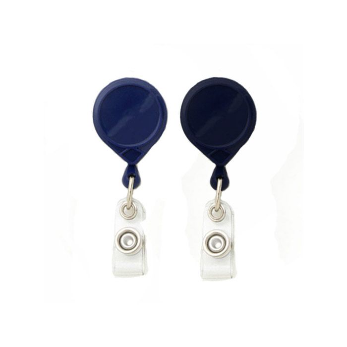 Qty: 25 - Mini-Bak Round Badge Reels w/ Swivel Clip & Clear Strap