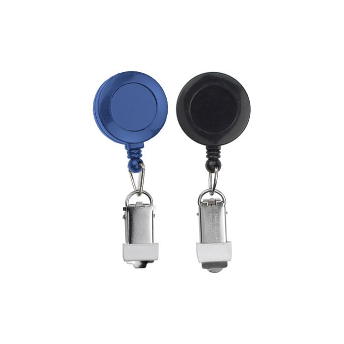  Round ID Badge Reel w/ Spring Clip