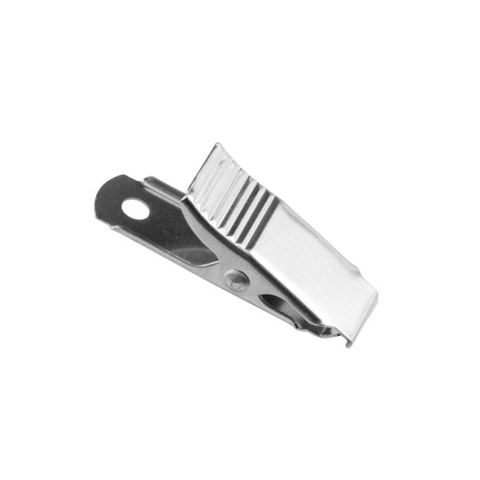 1 5/16'' Knurled Thumb-Grip Metal Badge Clip 