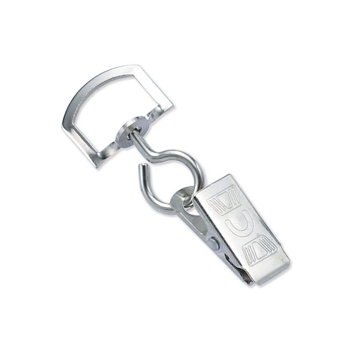 1 3/16'' Bulldog ''U'' Badge Clip w/ Large Swivel Hook 