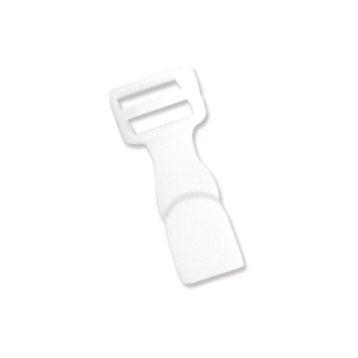 3/8'' White Plastic Lanyard Hook  