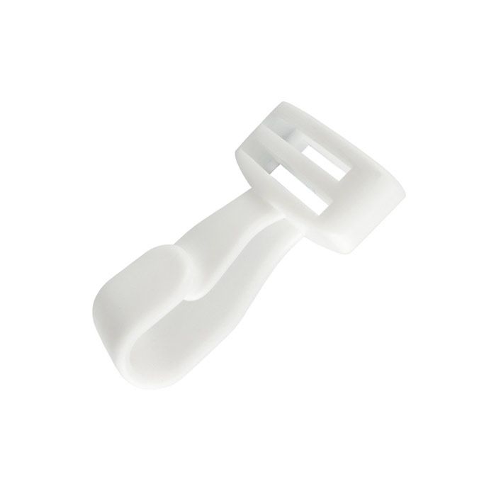 3/4'' White Plastic Lanyard Hook  