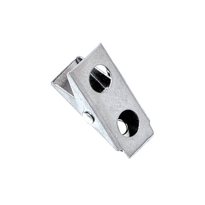 1 1/8'' Stainless Steel 2-Hole Badge Clip  