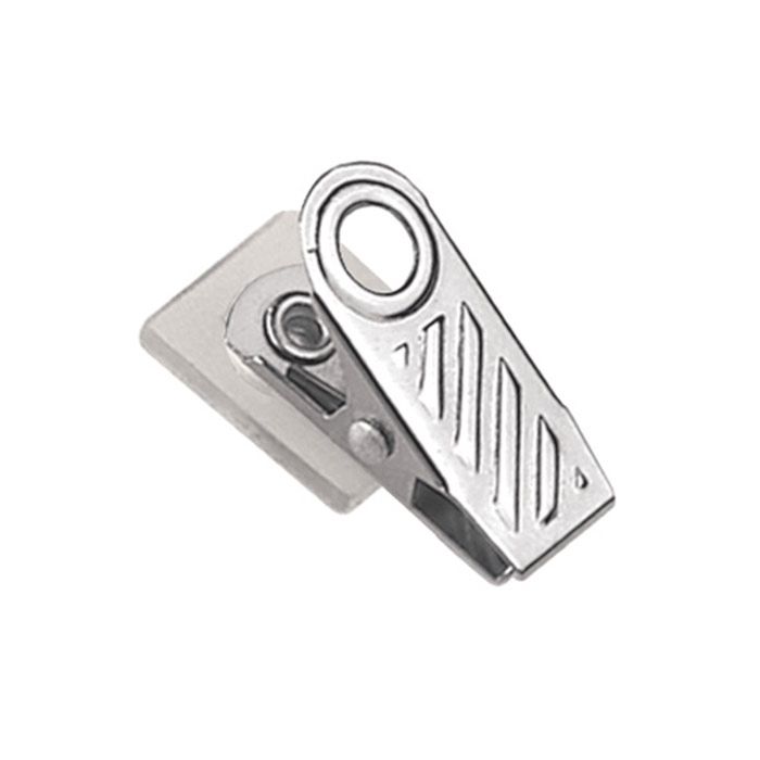 1'' Ribbed Glue-On 1-Hole Badge Clip  