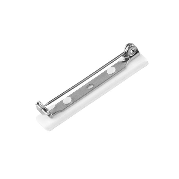 1 1/2'' Glue-On Badge Bar Pin w/ Locking Safety Catch 
