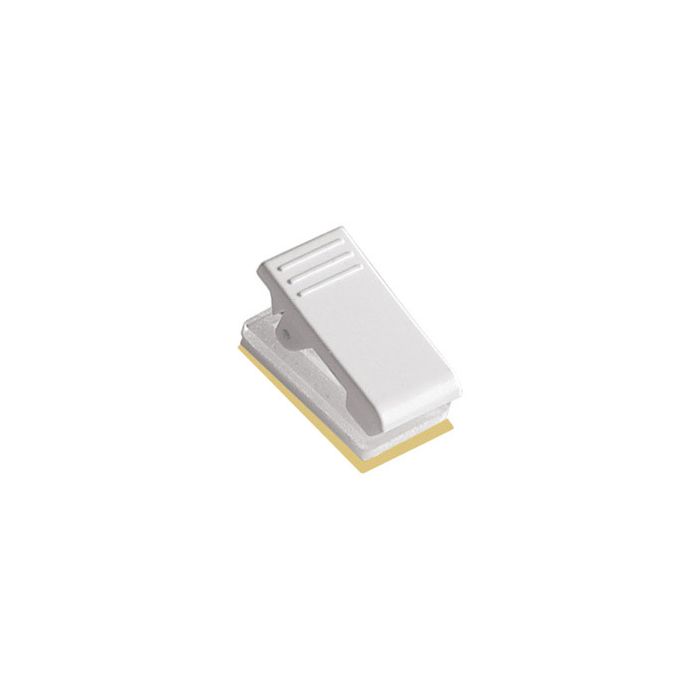 1'' Plastic Adhesive Ribbed Thumb-Grip Badge Clip 