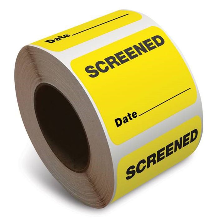 Extra Small Roll of Yellow ''Screened'' Medical Stickers - Qty. 500