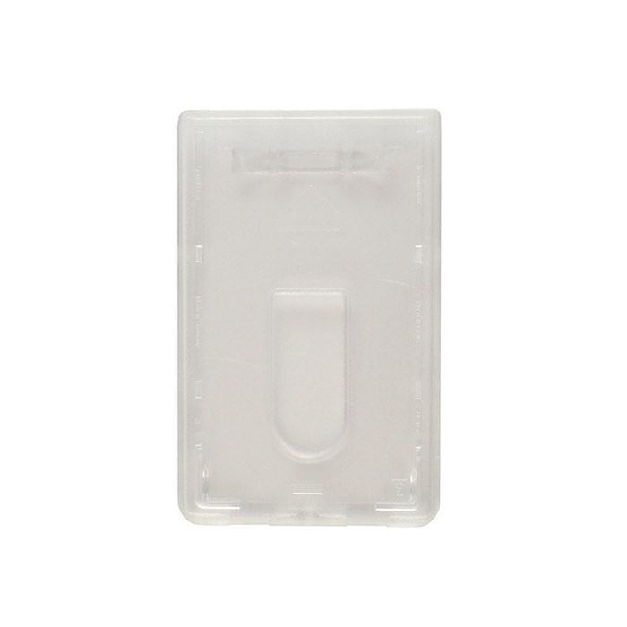 Frosted Rigid Plastic Vertical Access Card Holder w/ UV Protection