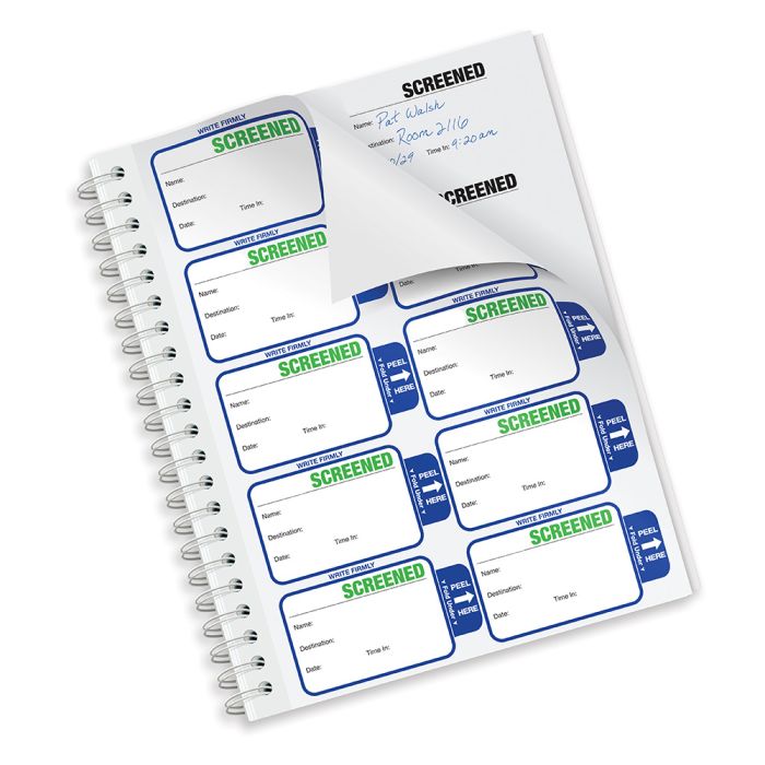 Expiring ''Screened'' Badge Registry Book with Duplicate Copy - Qty. 500