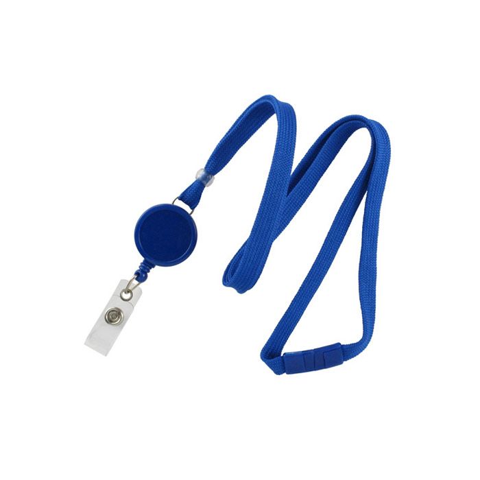 Round Badge Reels with Breakaway Lanyards (3/8", Card Clamp)