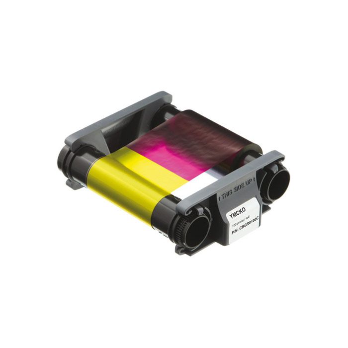 Evolis Badgy CBGR0100C Color Ribbon - YMCKO - 100 prints