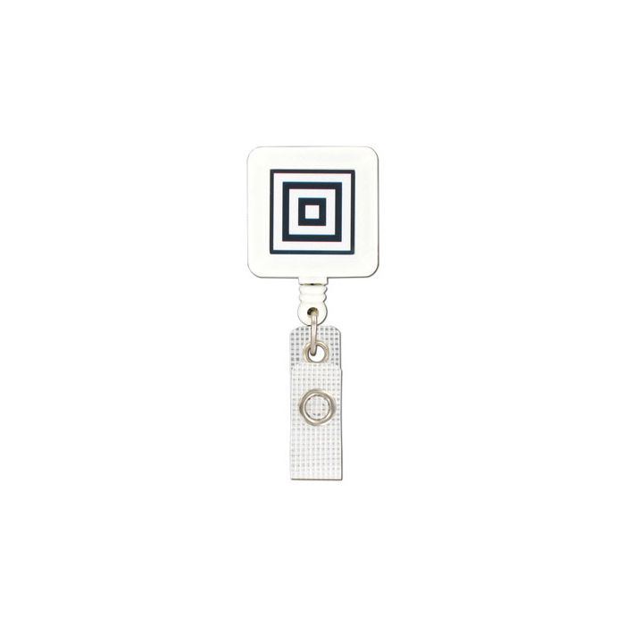 Custom Square Badge Reels - 1.25'' - Belt Clip - Durable Strap 