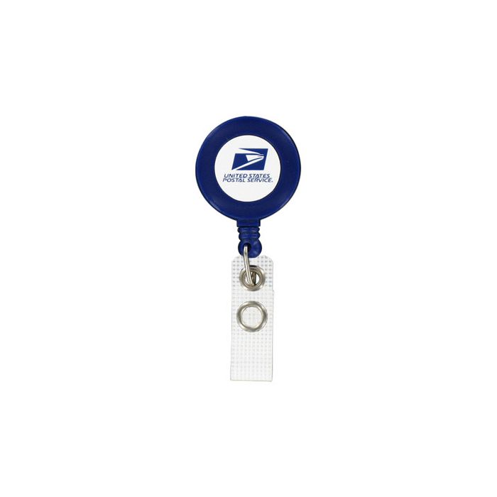 Custom 1.25'' Round Badge Reels with Clear Strap and Belt Clip 