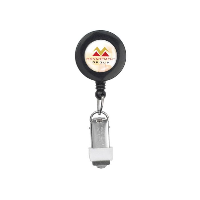 Custom Round Badge Reels w/ Swivel Spring Clip & Card Clamp 