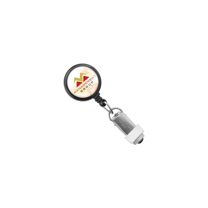Custom Round Badge Reels - 1.25'' - Belt Clip - Card Clamp 