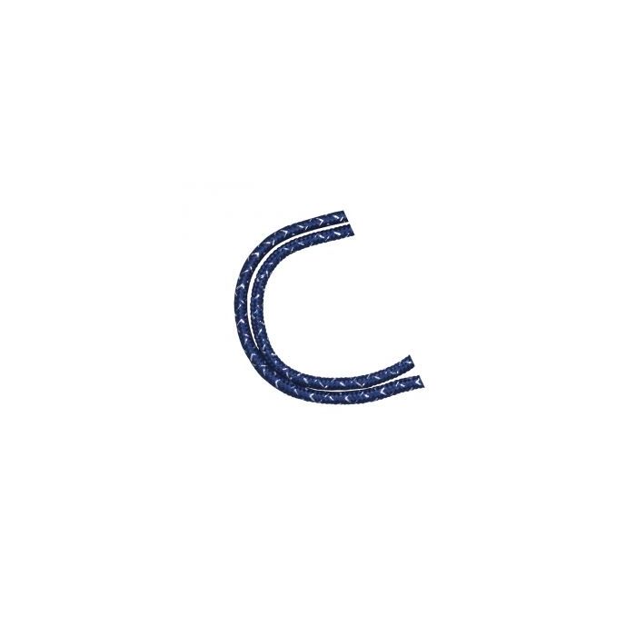 1/8'' Navy Blue Round Metallic Non-Breakaway Lanyard w/ Swivel Hook 