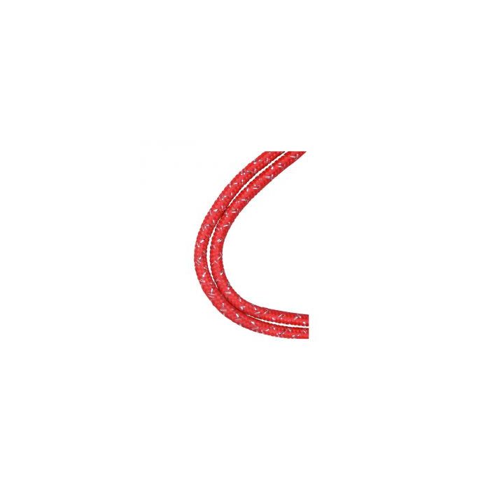 1/8'' Red Round Metallic Non-Breakaway Lanyard w/ Swivel Hook 