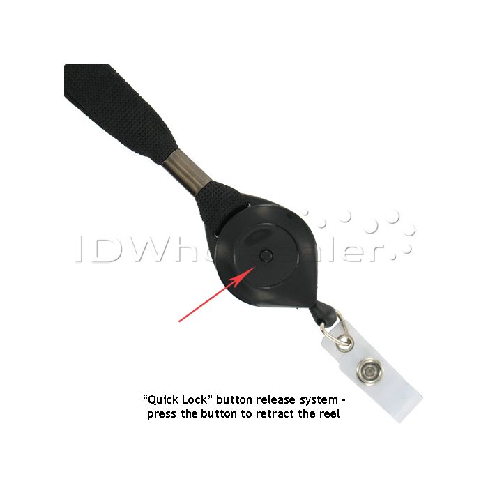 Lanyard Smart Reels w/ Quick Lock Button - Breakaway Lanyard - 5/8'' 