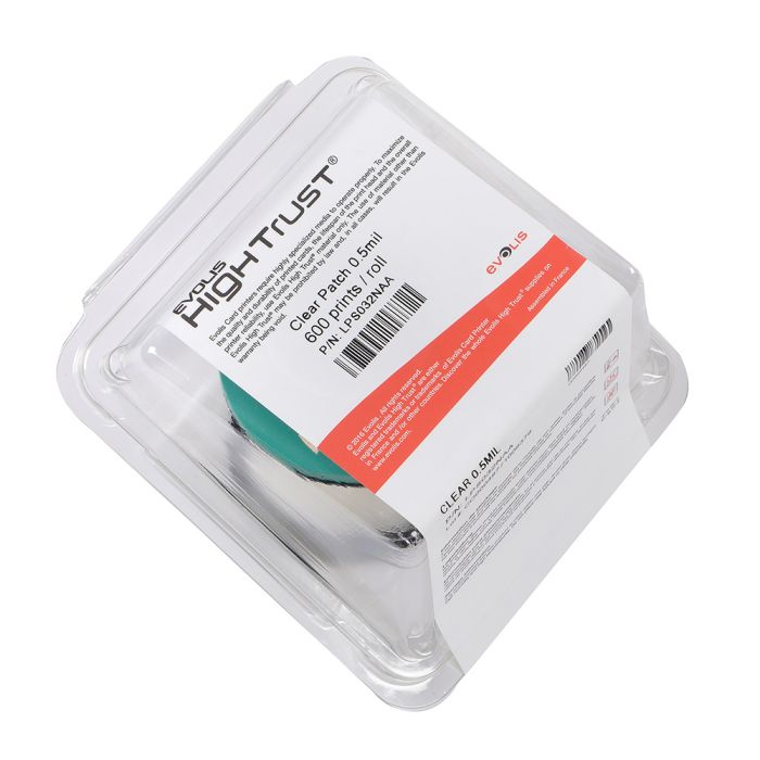 Evolis LPS032NAA 0.5 mil Clear Patch Laminate - 600 imprints