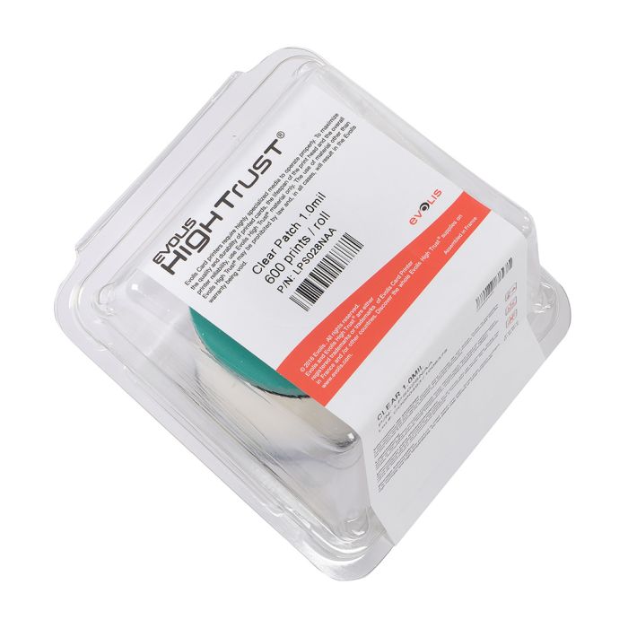 Evolis LPS028NAA 1.0 mil Clear Patch Laminate - 600 imprints