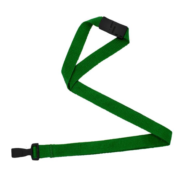 Green 5/8" NextLife Compostable Lanyard with Organic Based Clip and Safety Breakaway 