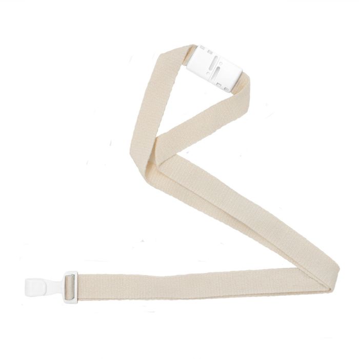 Natural 5/8" NextLife Compostable Lanyard with Organic Based Clip and Safety Breakaway 