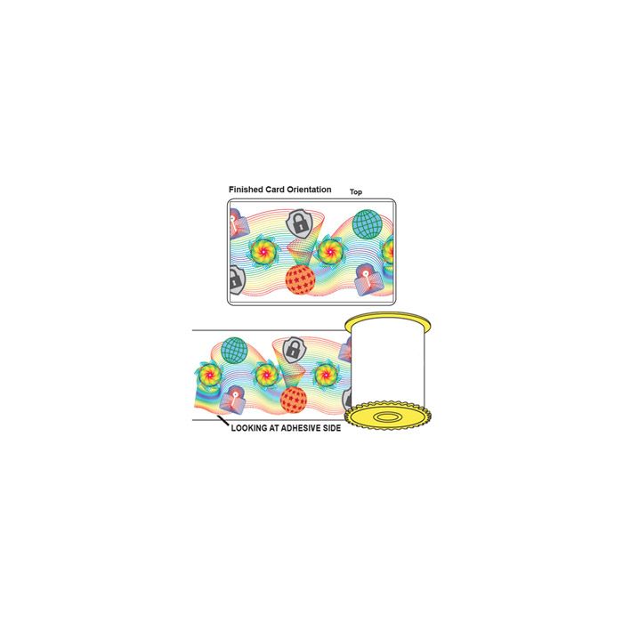 Zebra 800082-079 1.0 Mil Holographic Bottom Laminate - ZXP 9 & 8 - "safe/globe" design - 625 prints