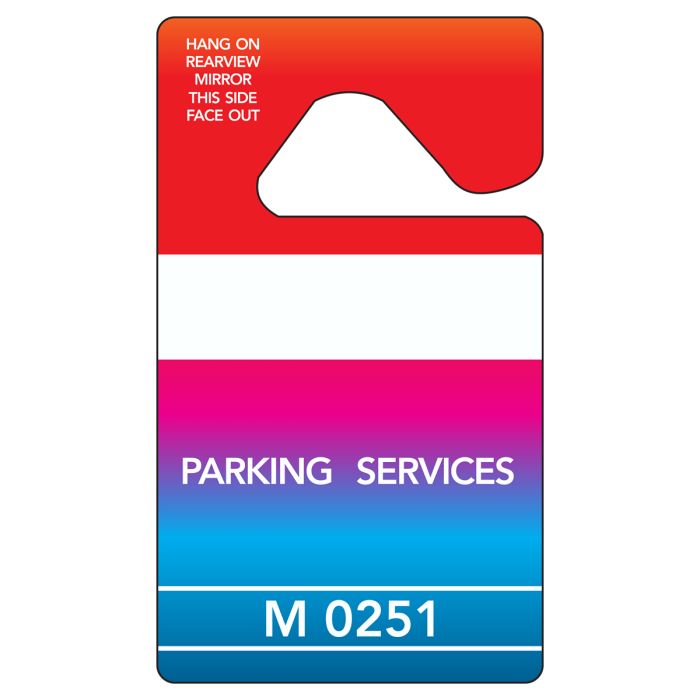 Custom Parking Hang Tags / Sticker Decals