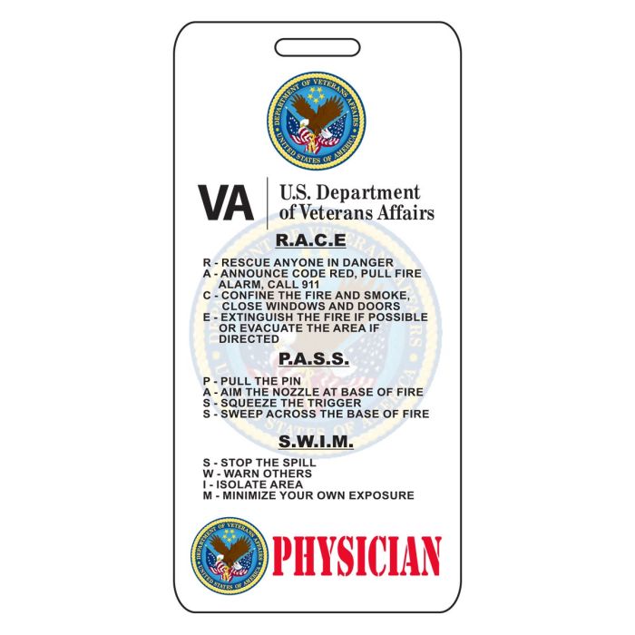 Military VA Badge Backers/Hang Tags