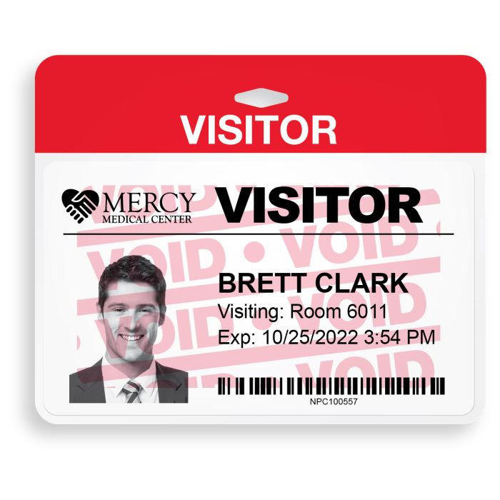 Thermal-Printable Full Expiring Badge, 3 in 