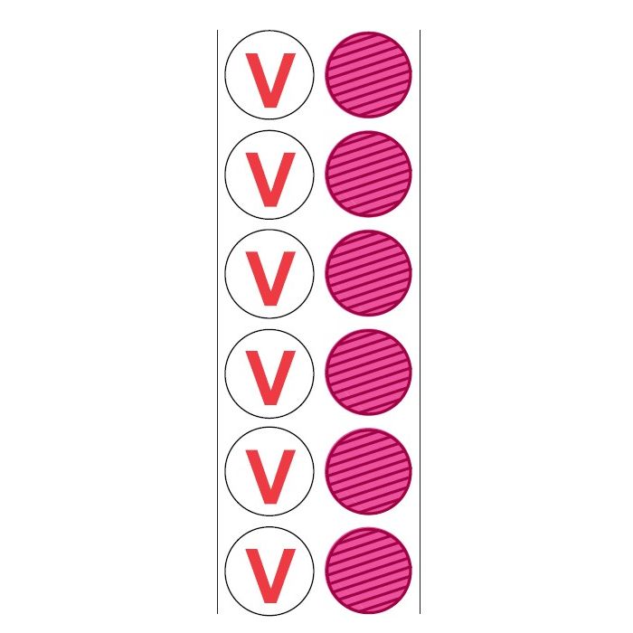 DOT-Expiring Stickers with Red "V" 0