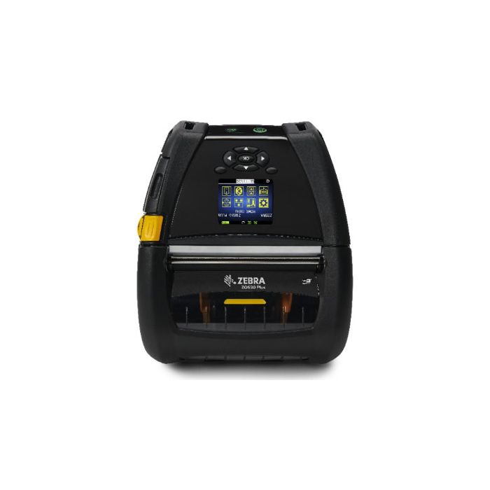 Zebra ZQ630 Plus Mobile Direct Thermal printers; 4 inch print width;  English fonts,Dual 802.11AC / BT4.x, Linerless platen, 0.75 core,  Belt clip