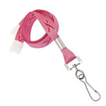5/8'' Flat Breast Cancer Awareness Lanyard w/ Safety Breakaway & Swivel Hook 5/8'' Flat Breast Cancer Awareness Lanyard w/ Safety Breakaway & Swivel Hook - 100 per pack