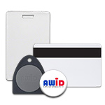 AWID Proximity Cards & Proximity Tags AWID CS Prox-Linc Clamshell Proximity Card, KT Prox-Linc Clamshell Proximity Key Tag, AWID GRMAG Graphic Quality Prox-Linc Proximity Card with Mag & AWID PW Prox-Linc Clamshell Proximity Wafer