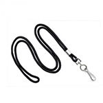 1/8'' Black Round Braid Lanyard with Swivel Hook Shop 1/8'' Black Round Braid Lanyard with Swivel Hook